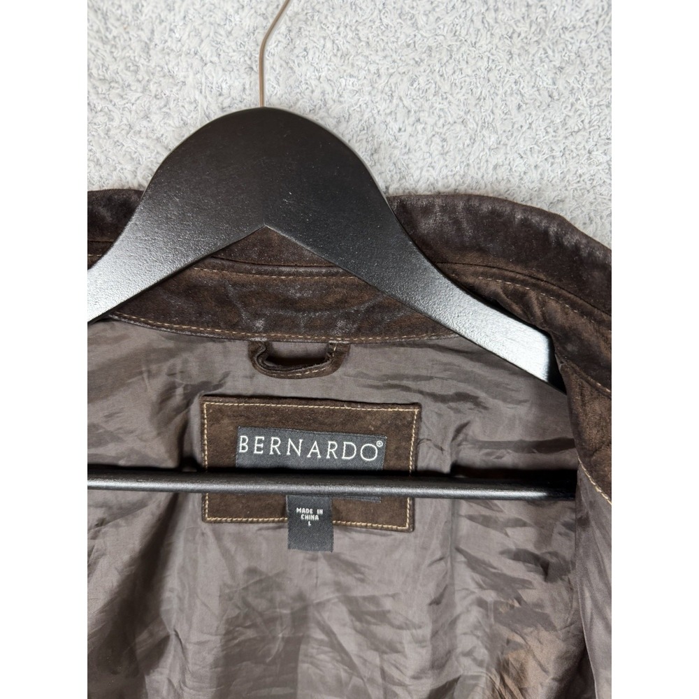 Bernardo Jacket Womens Size L Leather Suede Full Zip Brown Nordstrom - Picture 5 of 16
